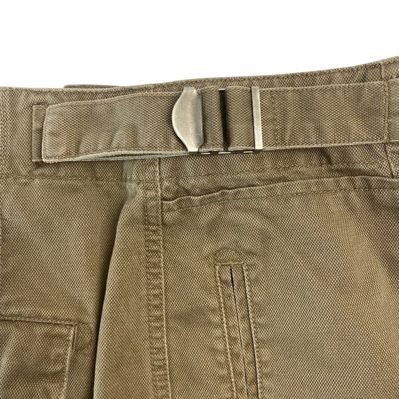MARC JACOBS Knee Length Canvas Cargo Skirt in Distressed Taupe Size 12 - Picture 3 of 9